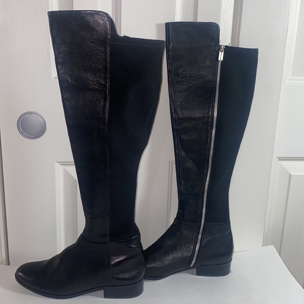 Michael Kors blck leather knee high boots